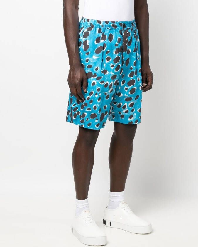 Marni Shorts met luipaardprint Blauw