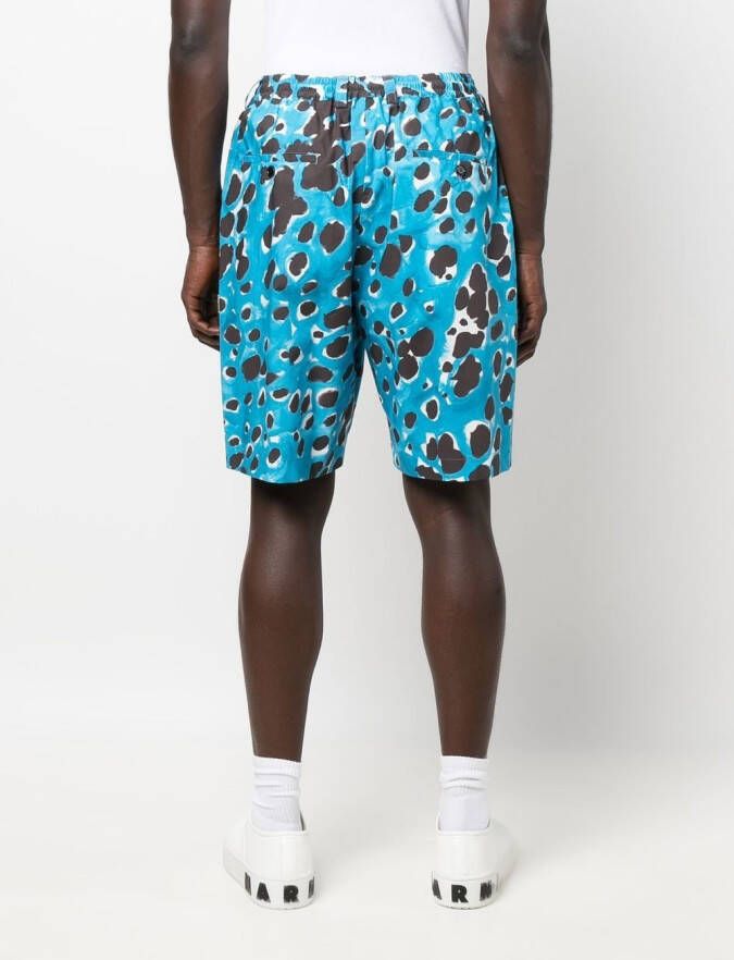 Marni Shorts met luipaardprint Blauw
