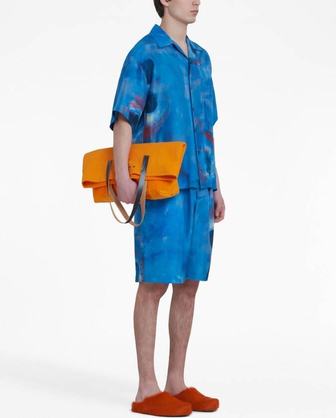 Marni Shorts met print Blauw