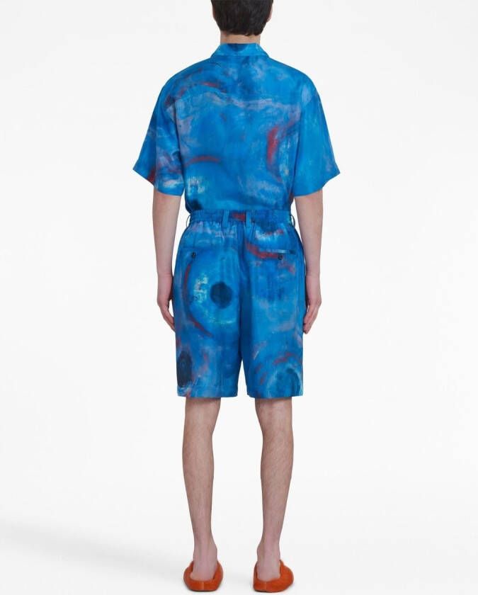 Marni Shorts met print Blauw