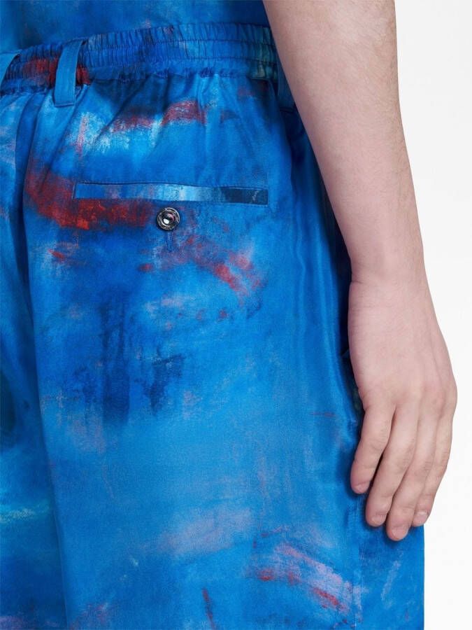 Marni Shorts met print Blauw