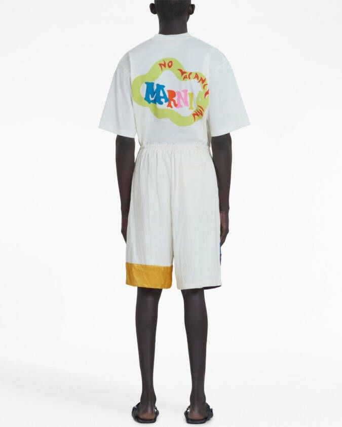 Marni Shorts met verlaagd kruis Wit