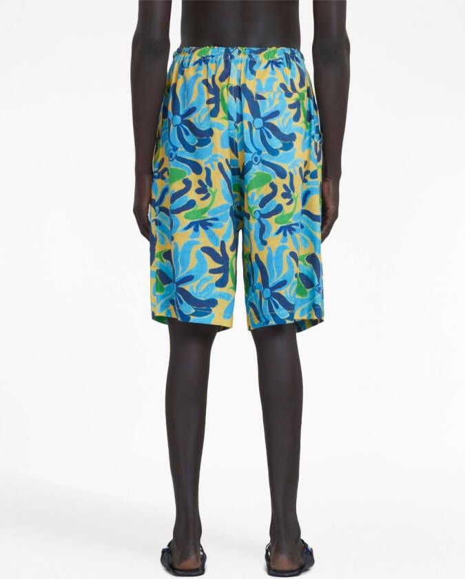 Marni Shorts met verlaagd kruis Blauw