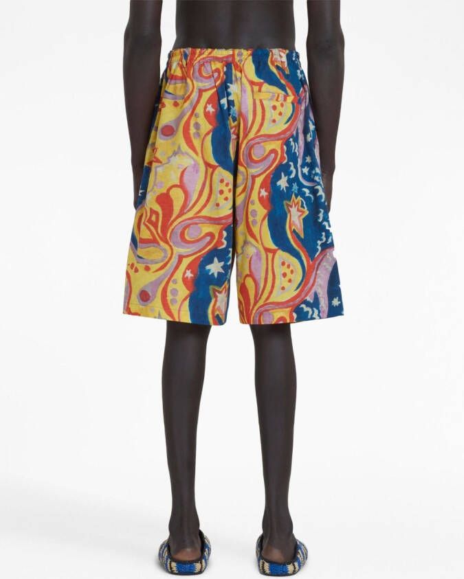 Marni Shorts met verlaagd kruis Blauw