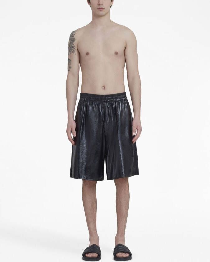 Marni Shorts van imitatieleer Zwart