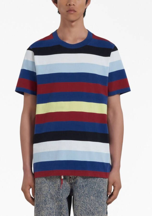 Marni Gestreept T-shirt Blauw