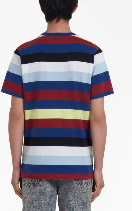 Marni Drie gestreepte katoenen T-shirt Blauw