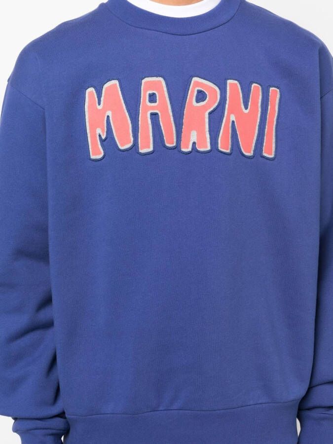 Marni Sweater met logopatch Blauw