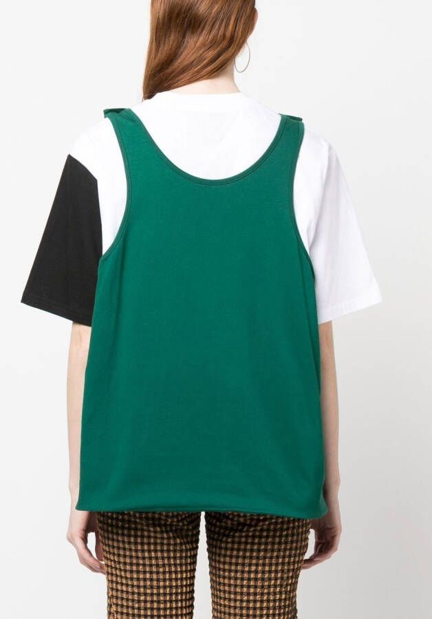 Marni T-shirt met colourblocking Groen
