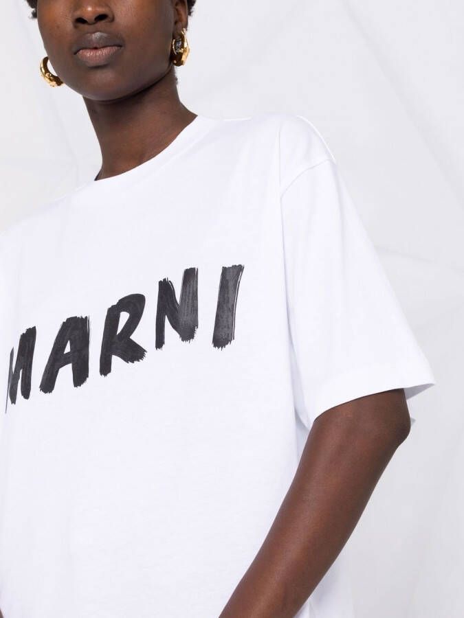 Marni T-shirt met logoprint Wit