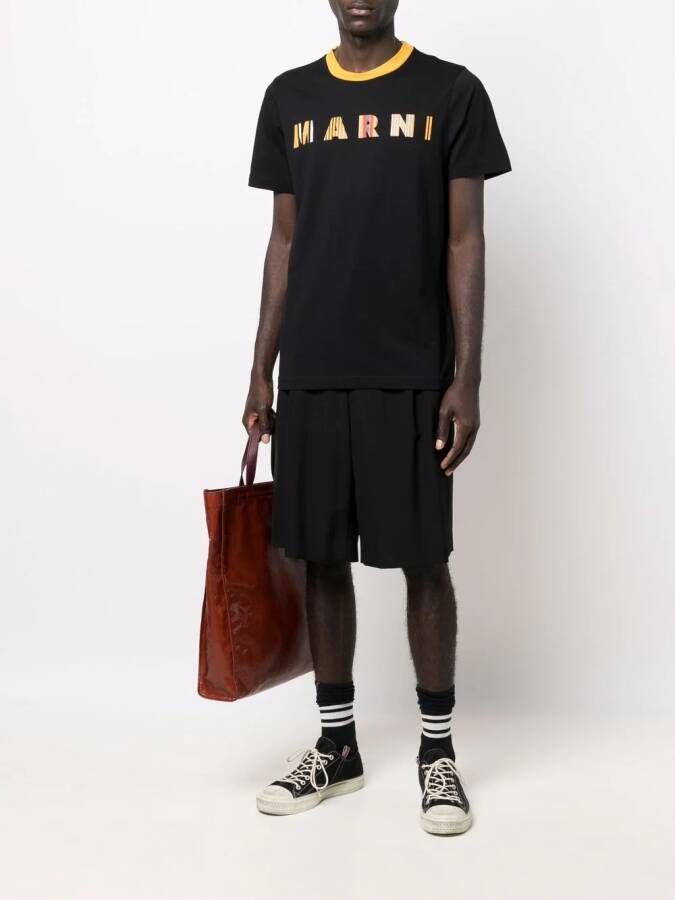 Marni T-shirt met logoprint Zwart
