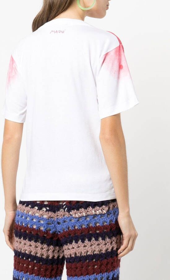 Marni T-shirt met print Roze