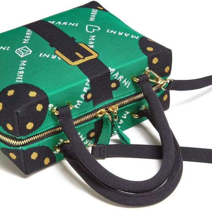 Marni Tas met monogram Groen