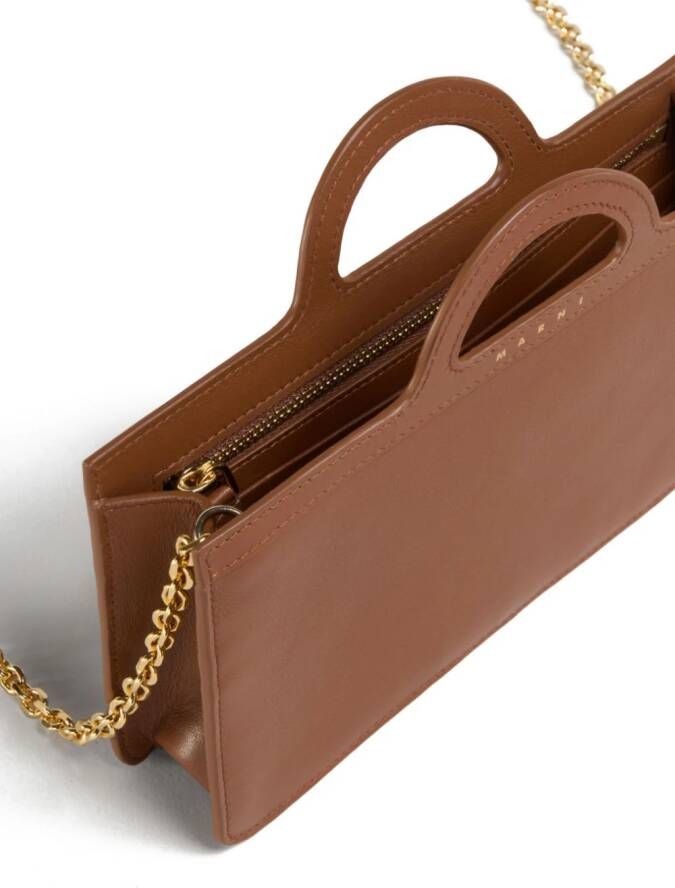 Marni Tropicalia handtas met kettinghengsel Bruin