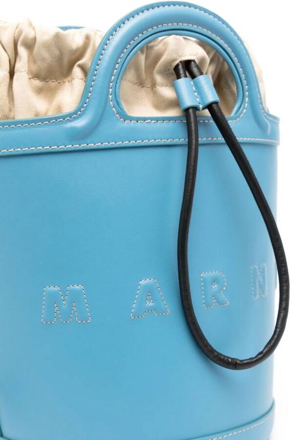 Marni Tropicalia kleine bucket-tas Blauw