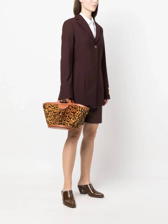 Marni Tropicalia leopard-print bucket bag Bruin