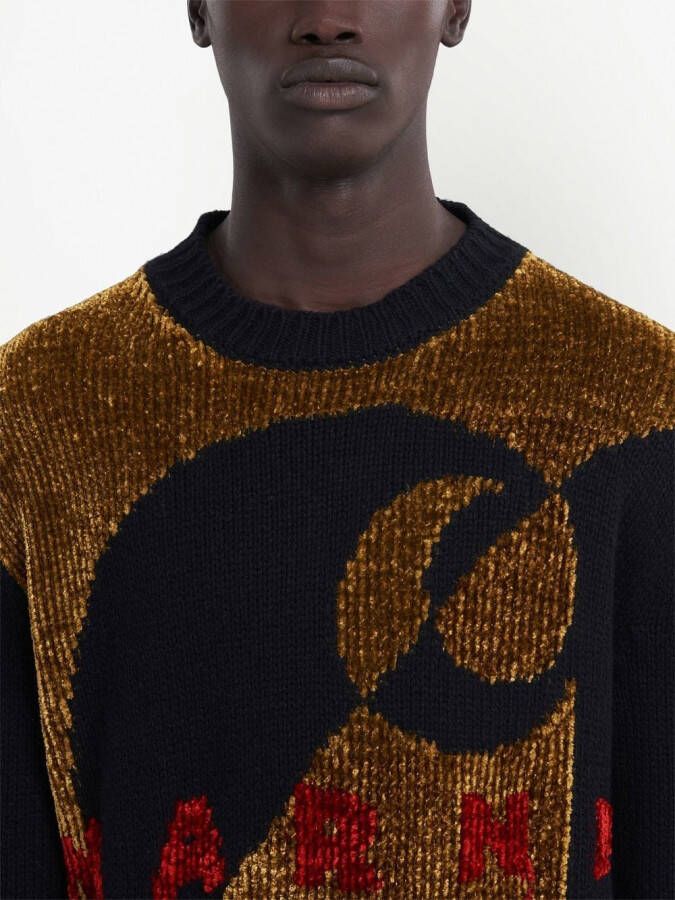 Marni Trui met fluwelen-effect Zwart
