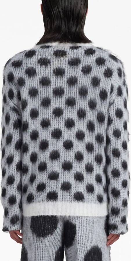 Marni Intarsia trui met stippen Zwart