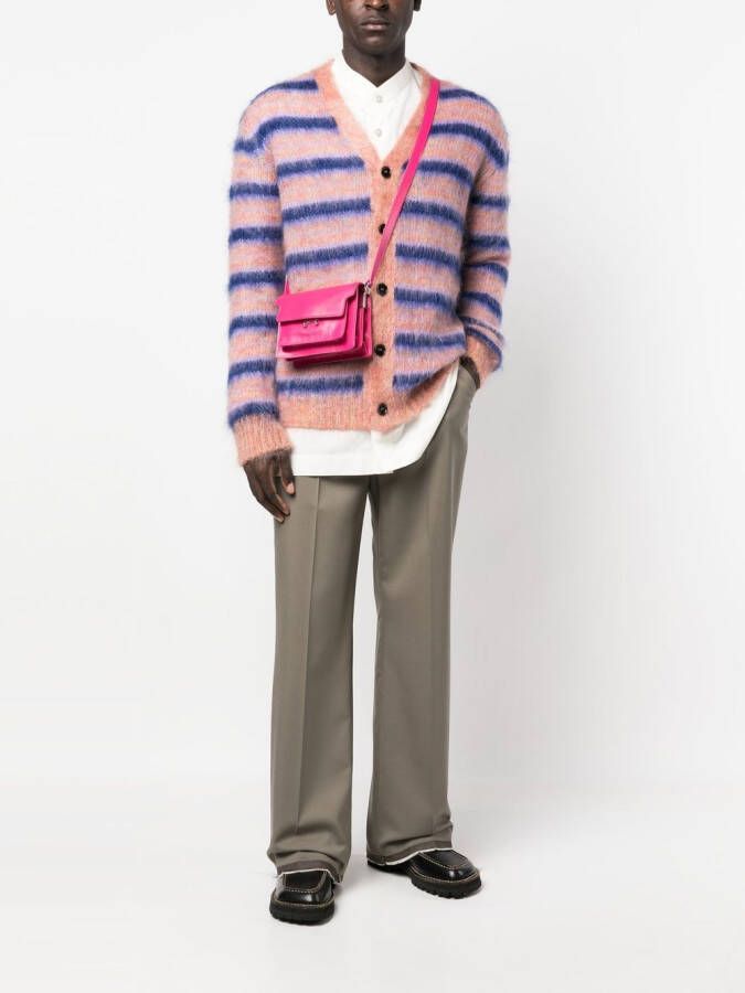 Marni Trunk leren schoudertas Roze