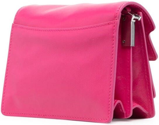 Marni Trunk leren schoudertas Roze