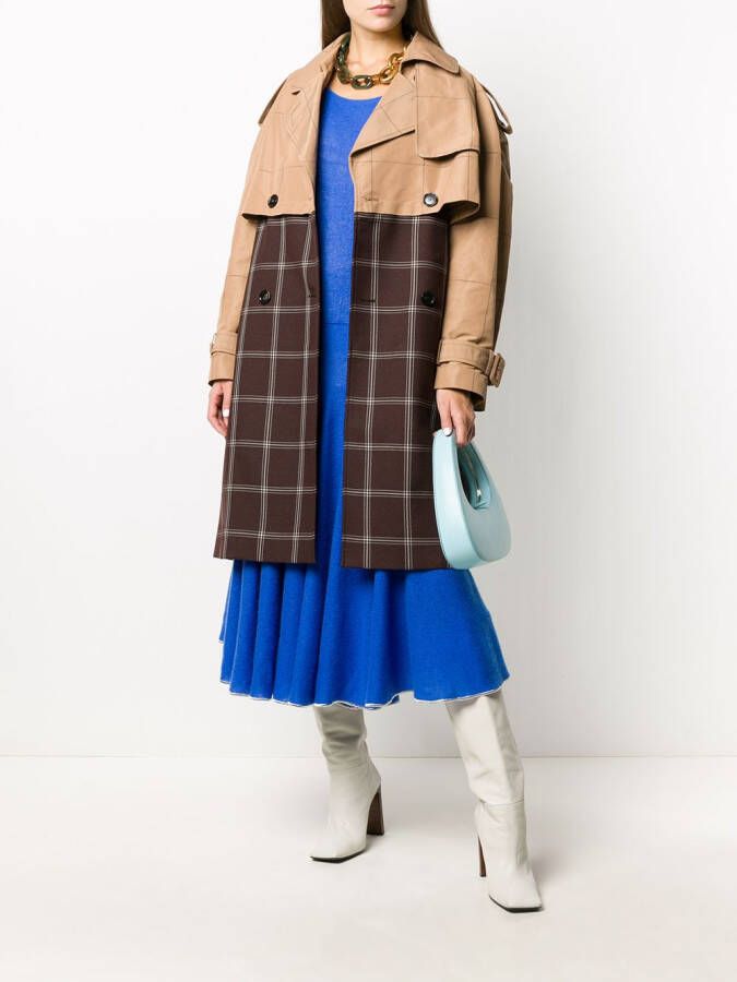 Marni Tweekleurige trenchcoat Bruin