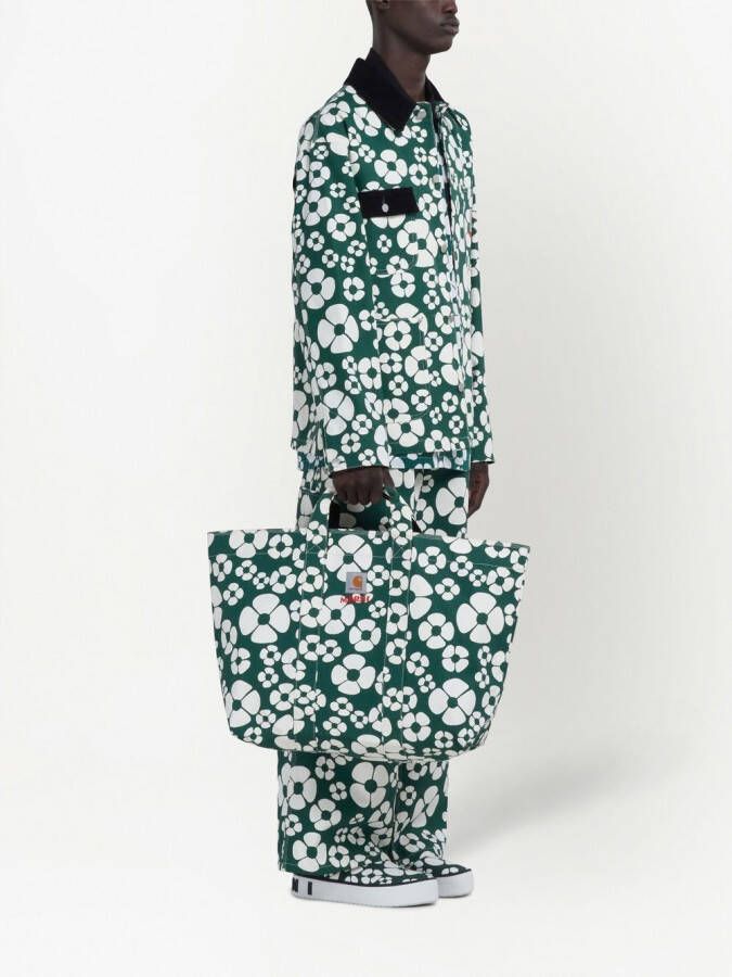 Marni x Carhartt broek met bloemenprint Groen