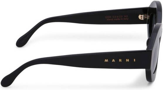 Marni Eyewear Zonnebril met rond montuur Zwart