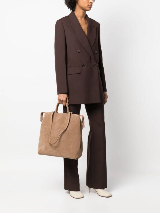 Marsèll Shopper met logo-reliëf Bruin
