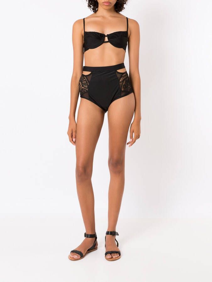 Martha Medeiros High waist bikinislip Zwart