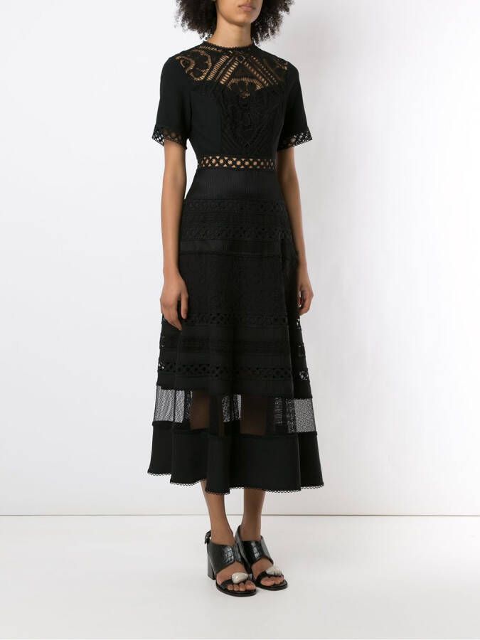 Martha Medeiros Midi-jurk Zwart