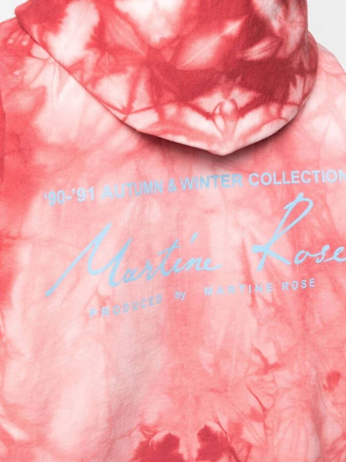 Martine Rose Hoodie met tie-dye print Rood