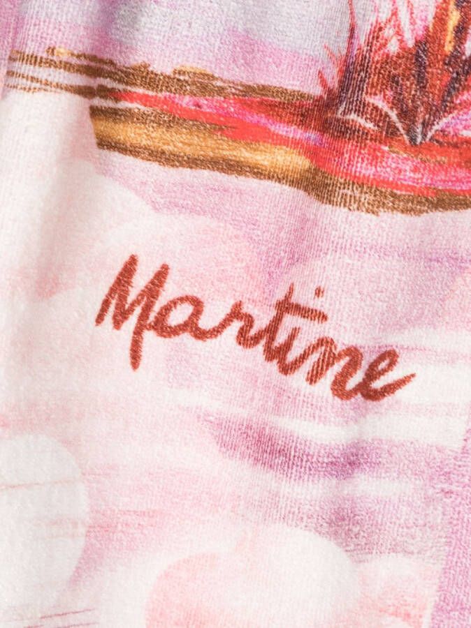 Martine Rose Sjaal met palmboomprint Roze