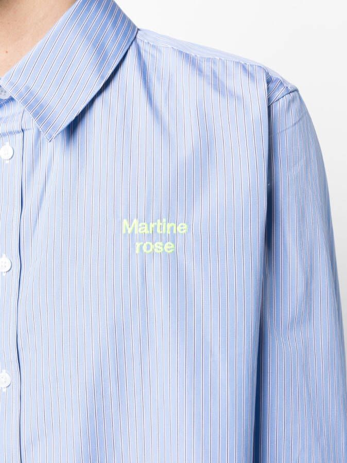 Martine Rose Gestreept overhemd Blauw