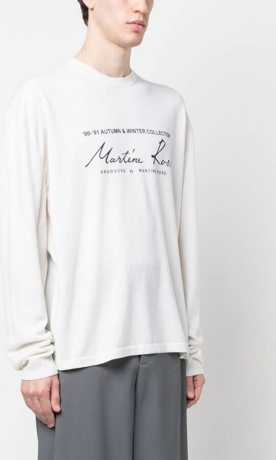 Martine Rose Sweater met logoprint Wit