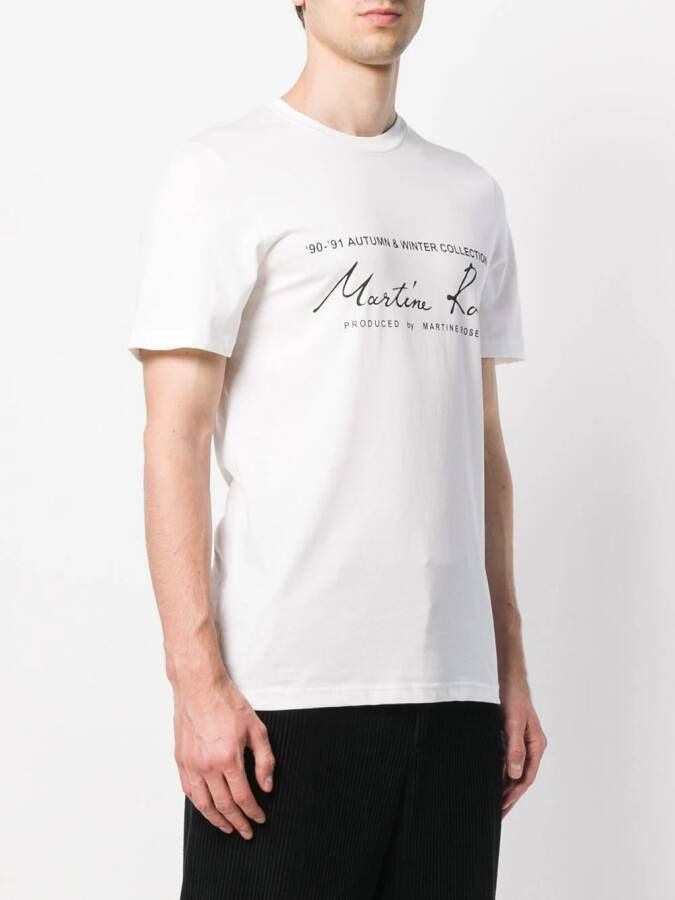 Martine Rose T-shirt met logo op de voorkant Wit