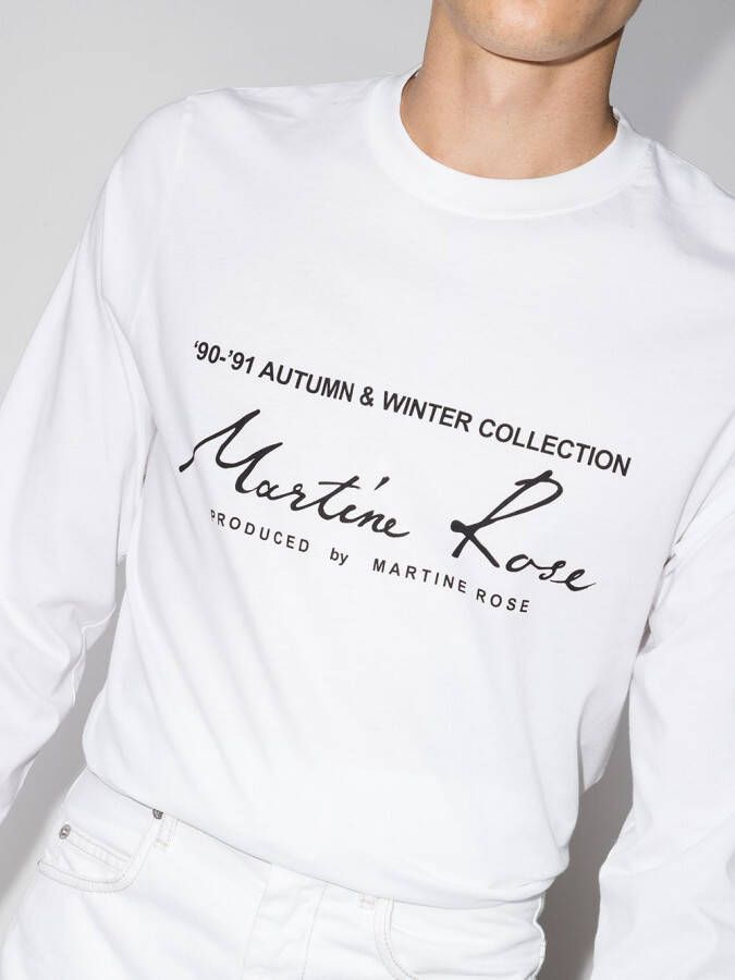 Martine Rose T-shirt met logoprint Wit