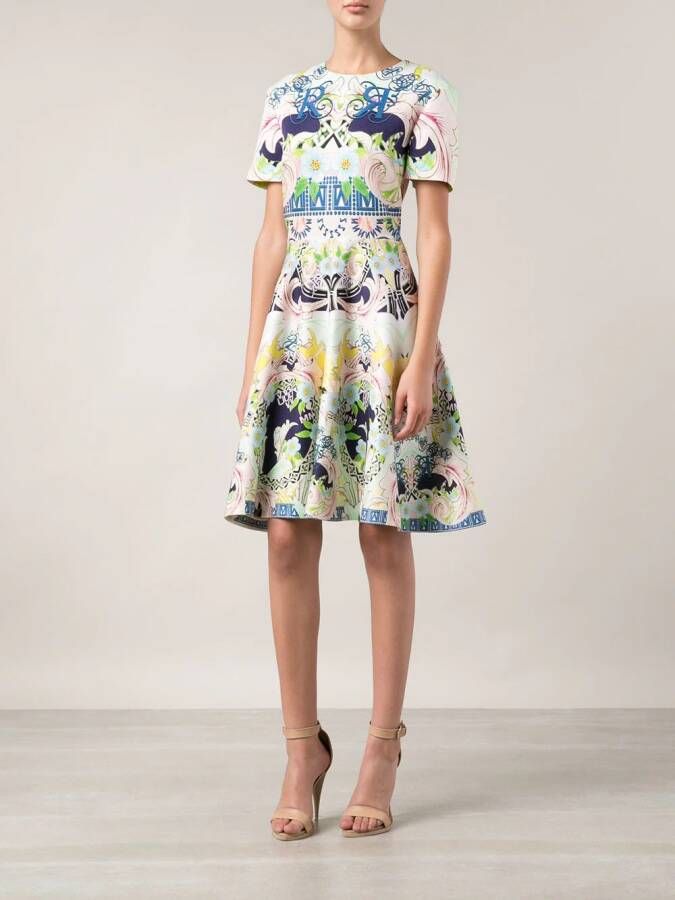 Mary Katrantzou 'Chrono' rose garden dress Veelkleurig
