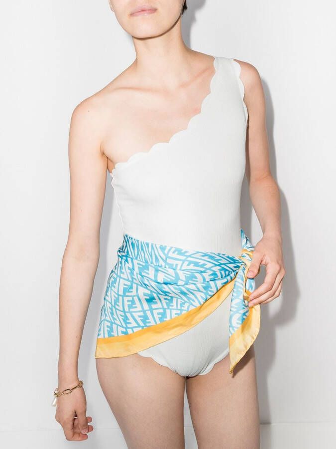 Marysia Asymmetrisch badpak Wit