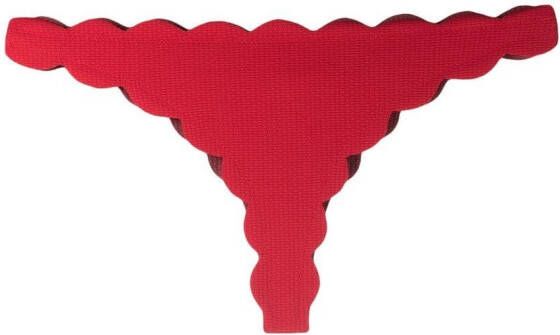 Marysia Bikinislip met gewelfde afwerking Rood