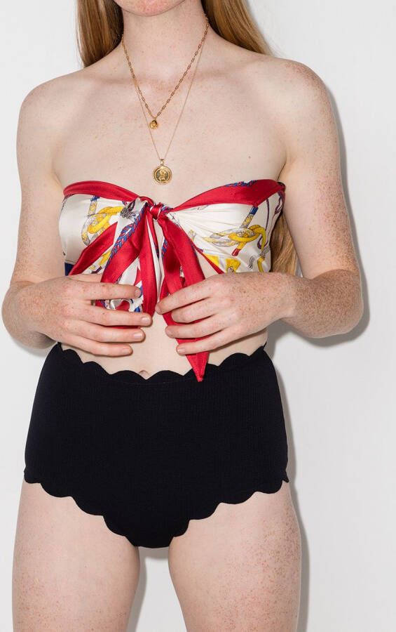 Marysia Gewelfde bikinislip Zwart