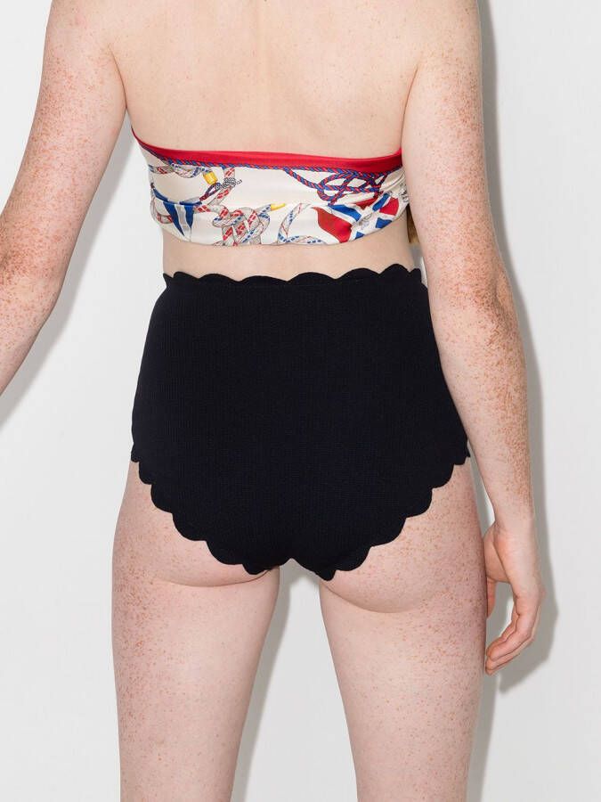 Marysia Gewelfde bikinislip Zwart