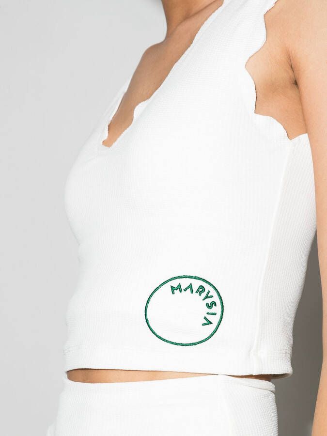 Marysia Gewelfde tanktop Wit