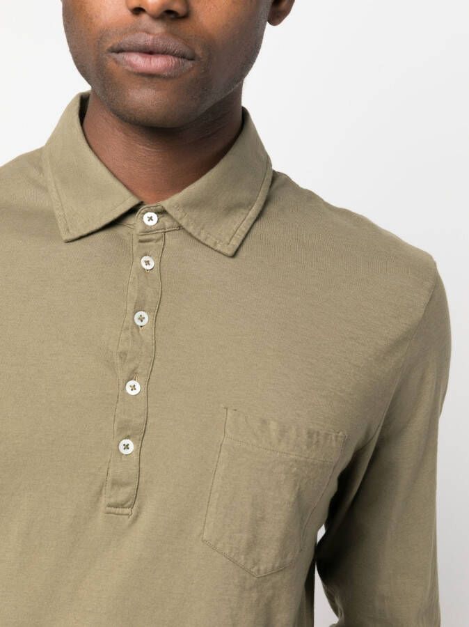 Massimo Alba Poloshirt met lange mouwen Groen