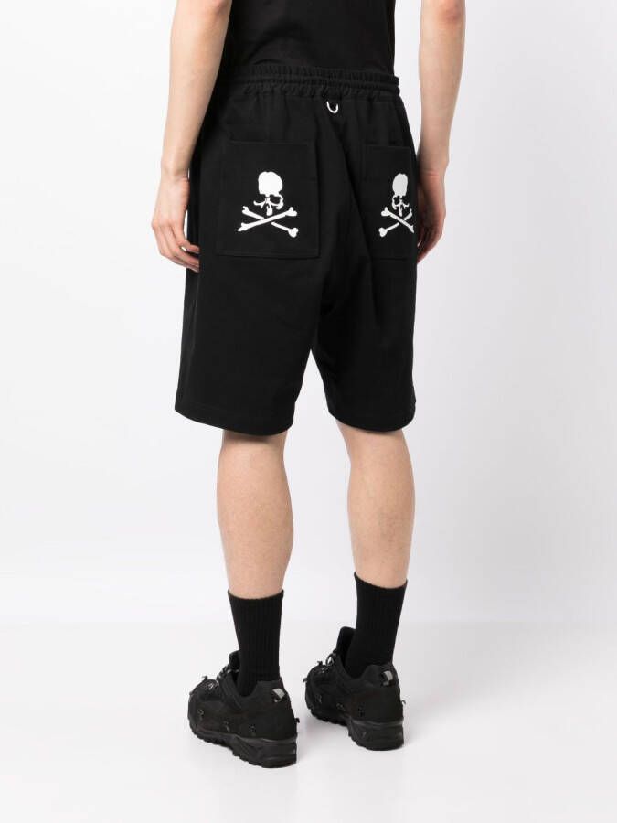 Mastermind Japan Bermuda shorts met logoprint Zwart