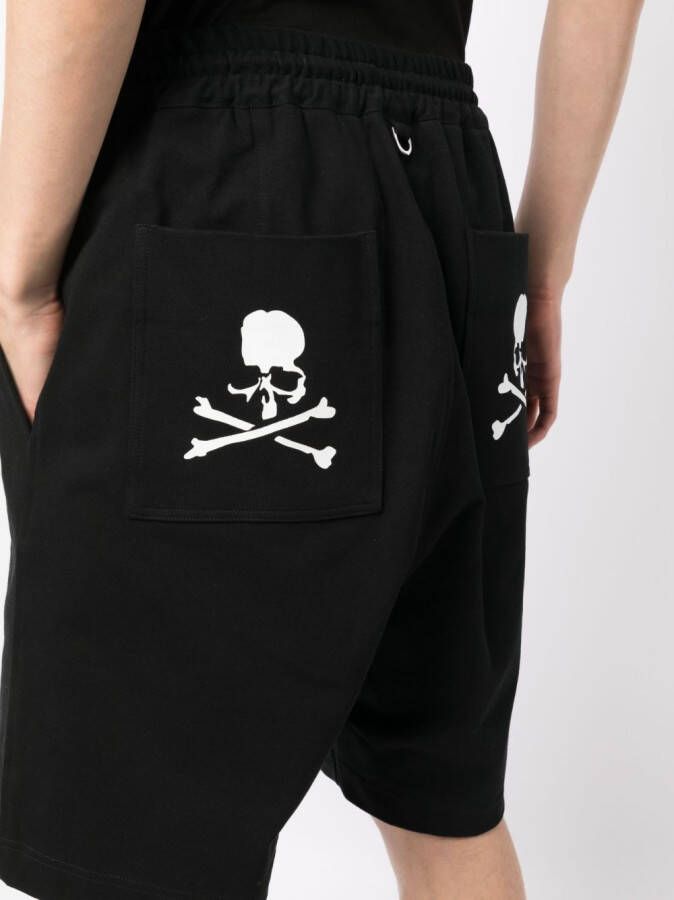 Mastermind Japan Bermuda shorts met logoprint Zwart