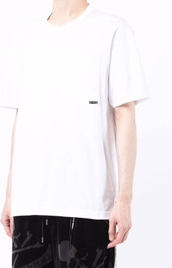 Mastermind Japan T-shirt met doodskopprint Wit