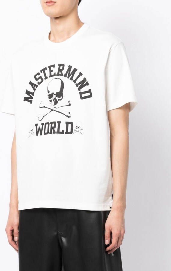 Mastermind Japan T-shirt met logoprint Wit