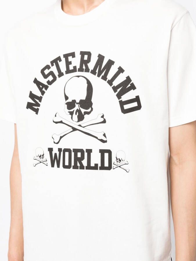 Mastermind Japan T-shirt met logoprint Wit