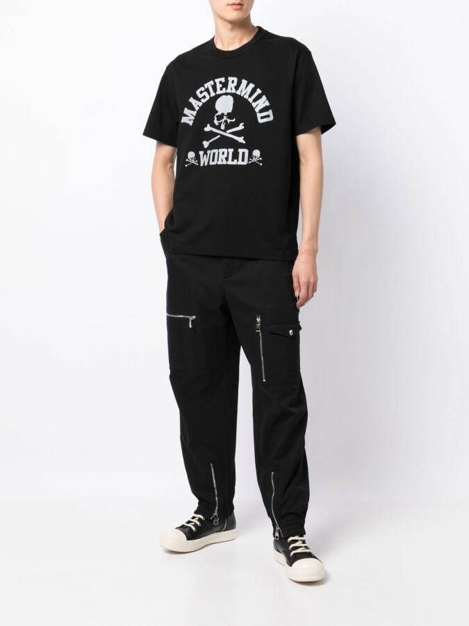 Mastermind Japan T-shirt met logoprint Zwart