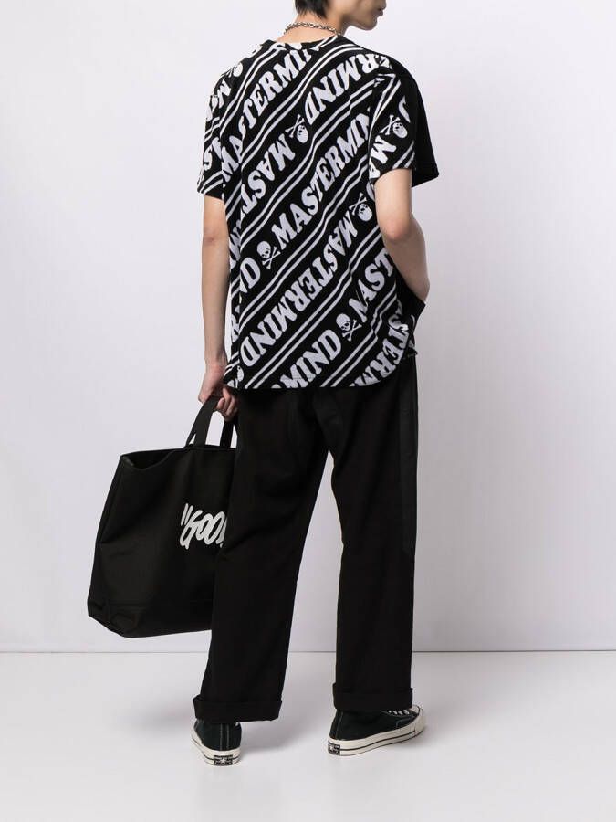 Mastermind Japan T-shirt met logoprint Zwart
